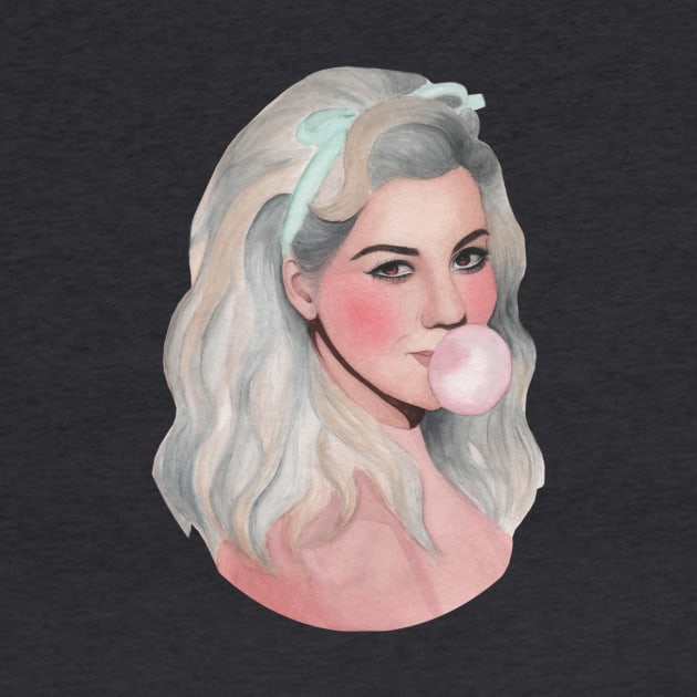 Marina Diamandis Electra Heart watercolor by GinaaArts